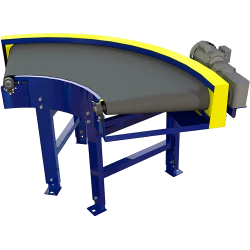 curved conveyor belt for industrial material handling